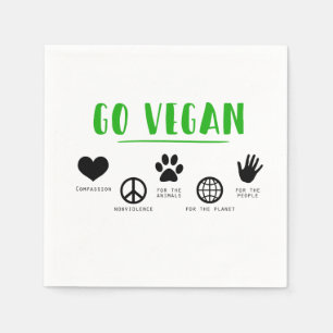 Servilleta De Papel Ir Vegan Cita Comida Fiesta Napkin