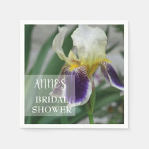 Iris Flower Bridal Shower Papeles Napkins