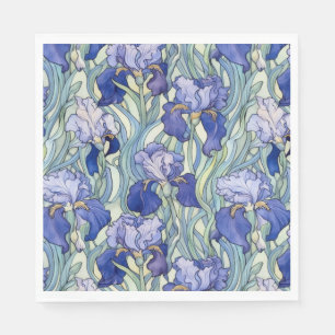 Servilleta De Papel Iris Napkins azul Art Nouveau