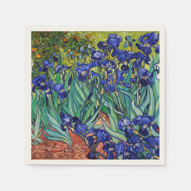 Servilleta De Papel Irises de Vincent van Gogh (Anverso)