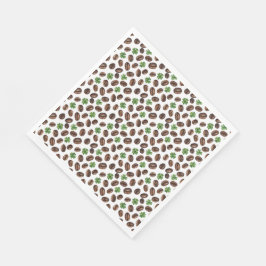 Servilleta De Papel Irish Coffee Beans and Shamrocks Funny Design