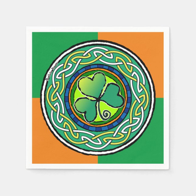 Servilleta De Papel Irish shamrock (Anverso)