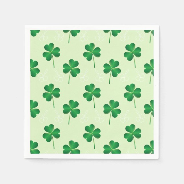 Servilleta De Papel irish tres hojas clover patrón (Anverso)