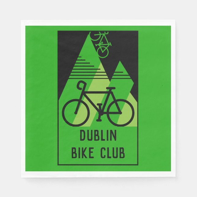 Servilleta De Papel Irlanda en bicicleta (Anverso)
