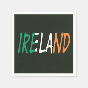 Servilleta De Papel Irlanda sobrepuesta en el pncnt de bandera irlande