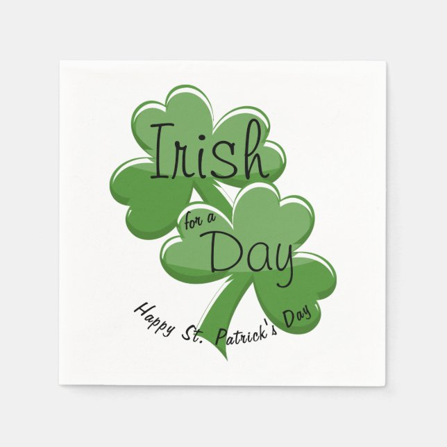 Servilleta De Papel Irlandés por un día feliz Día de San Patricio (Anverso)