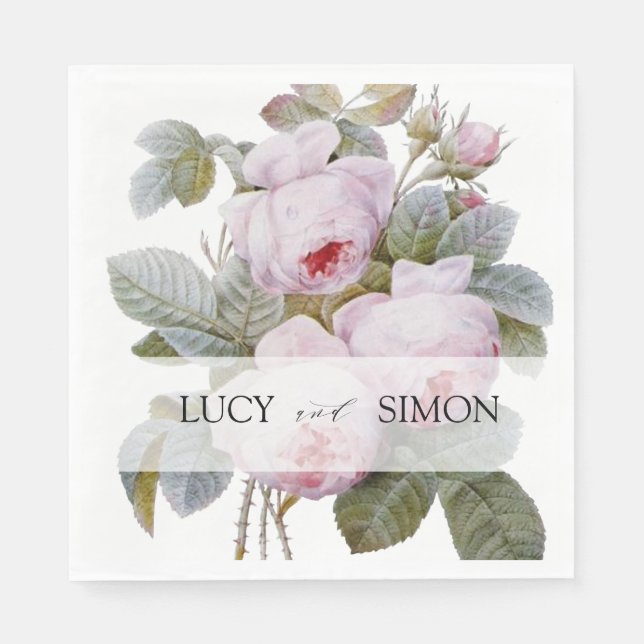 Servilleta De Papel Isabella, elegantes Rosas de la época (Anverso)