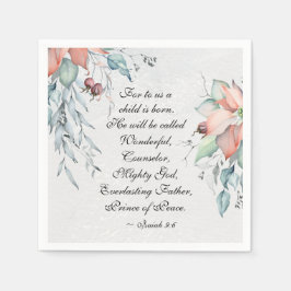 Servilleta De Papel Isaías 9:6 Se le llamará Maravilloso... Navidades