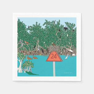 Servilleta De Papel Isla de Manglar Tropical