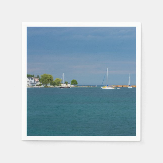 Servilleta De Papel Isla Harbour Mackinac (Anverso)
