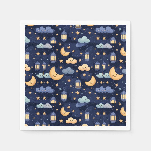 Servilleta De Papel Islamic Baby Shower Napkins | Aqiqah Party (Anverso)