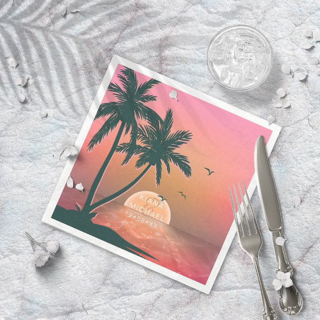 Servilleta De Papel Isle tropical Sunrise Boda Pink ID581 (Subido por el creador)