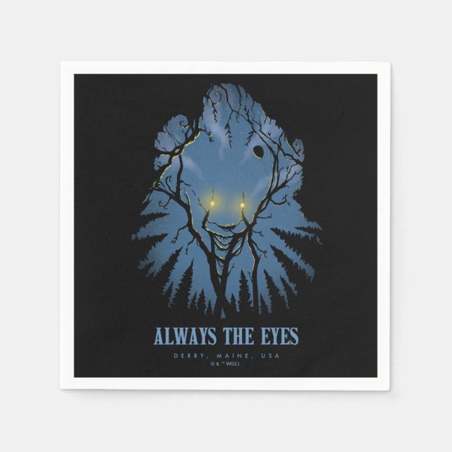 Servilleta De Papel IT Always the Eyes Pareidolic Tree Tops (Anverso)