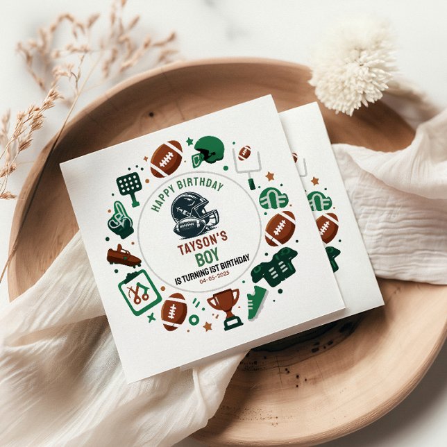 Servilleta De Papel It’s Game Time Football 1st Birthday – Fun Kids  (It’s Game Time Football 1st Birthday – Fun Kids Napkins
)