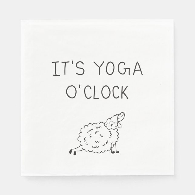 Servilleta De Papel It’s Yoga O’Clock Sheep (Anverso)