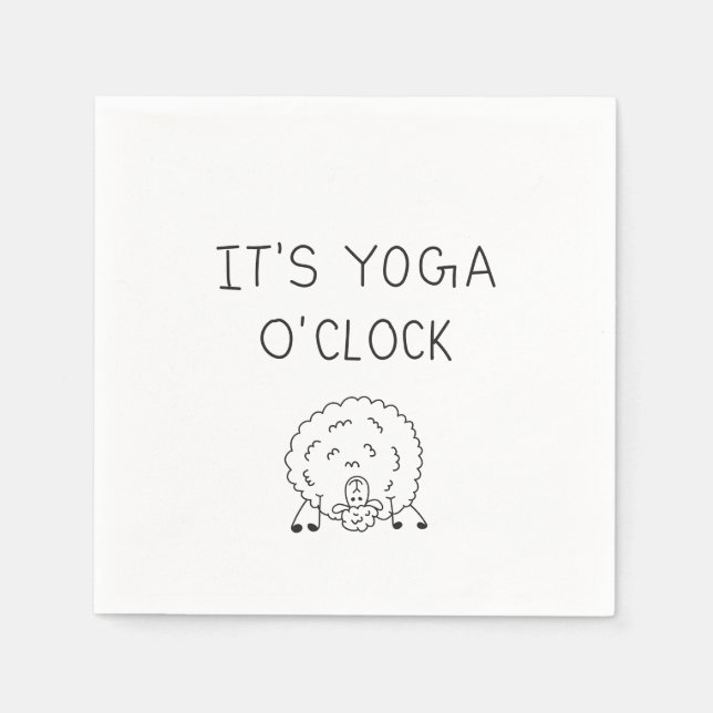 Servilleta De Papel It’s Yoga O’Clock Sheep (Anverso)