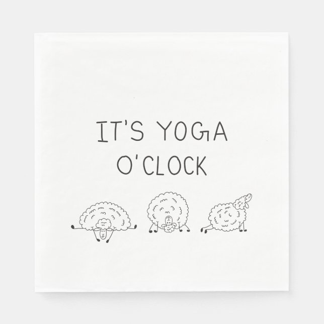 Servilleta De Papel It’s Yoga O’Clock Sheep (Anverso)