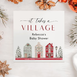 Servilleta De Papel It Takes a Village Winter Christmas Baby Shower