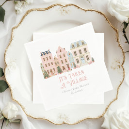 Servilleta De Papel It Takes a Village Winter Whimsical Baby Shower