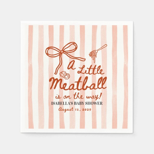 Servilleta De Papel Italian Baby Shower Theme (Anverso)