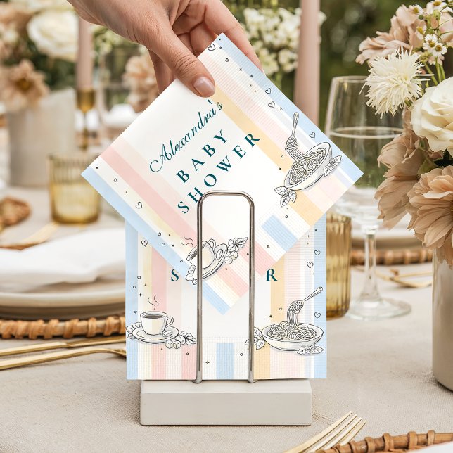 Servilleta De Papel Italian Café Doodle Baby Shower (Subido por el creador)