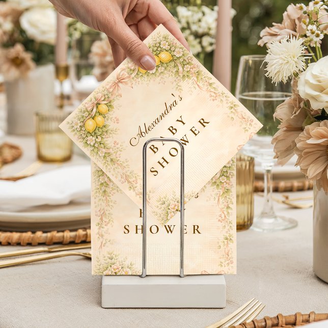 Servilleta De Papel Italian Lemon Bunny Garden Baby Shower (Subido por el creador)