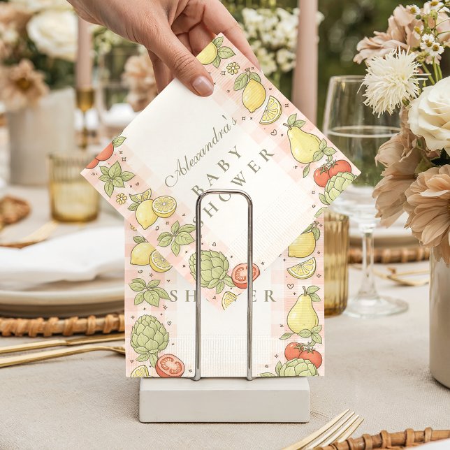 Servilleta De Papel Italian Market Produce Baby Shower (Subido por el creador)