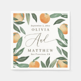 Servilleta De Papel Italian Orange Wedding | Rustic Citrus Garden