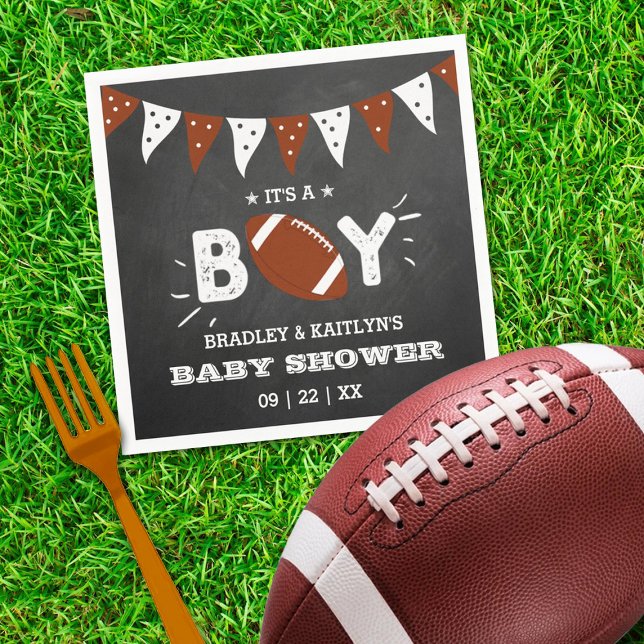 Servilleta De Papel It's a Boy! Baby Shower con temas de fútbol (Subido por el creador)