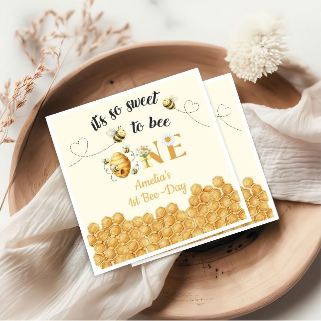 Servilleta De Papel It's So Sweet To Bee 1st Birthday (Subido por el creador)
