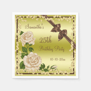 Servilleta De Papel Ivory Blossom, Lazos y Diamantes 25º