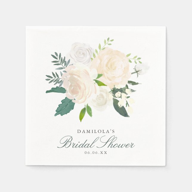 Servilleta De Papel Ivory Dreams Bridal Shower (Anverso)