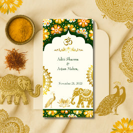 Servilleta De Papel Ivory Om Arch Hindu Wedding