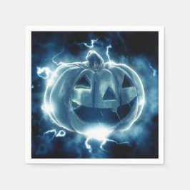 Servilleta De Papel jack-o-lantern en la lluvia