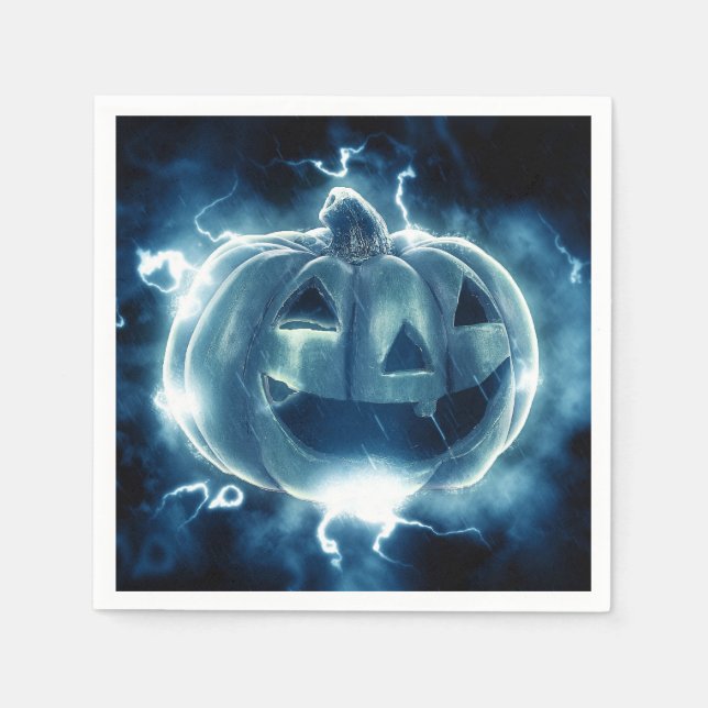 Servilleta De Papel jack-o-lantern en la lluvia (Anverso)