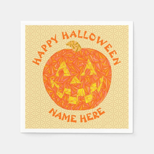 Servilleta De Papel Jack O Lantern Halloween Trick O Tremendo Fiesta (Anverso)