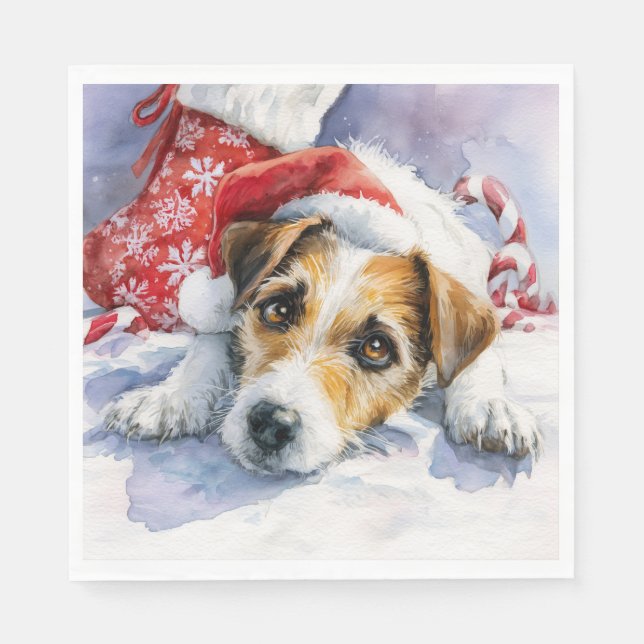 Servilleta de papel Jack Russell (Anverso)