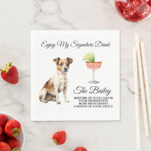 Servilleta De Papel Jack Russell Terrier Boda Signature Bebe Napki