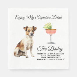 Servilleta De Papel Jack Russell Terrier Boda Signature Bebe Napki