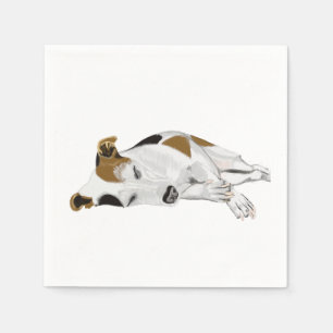 Servilleta De Papel Jack Russell Terrier Durmiendo Pacíficamente