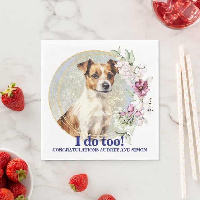 Servilleta De Papel Jack Russell Terrier Napkin Con Perros Foto (In situ)