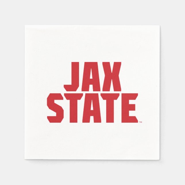 Servilleta De Papel Jacksonville State University JAX STATE Bold Red (Anverso)