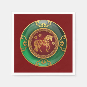 Servilleta De Papel Jade Año Nuevo Chino del caballo