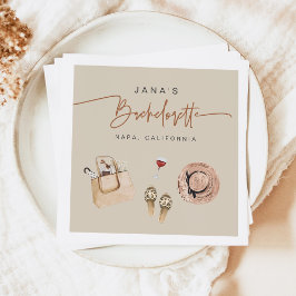 Servilleta De Papel JADE Bohemian Napa Wine Country Bachelorette