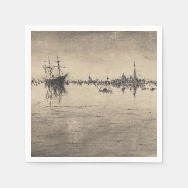 Servilleta De Papel James Whistler - Nocturne, de Venecia (Anverso)