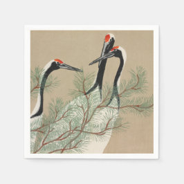 Servilleta De Papel Japanese woodblock-print Cranes - Kamisaka Sekka