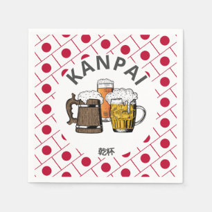 Servilleta De Papel JAPÓN Kanpai 乾 杯 gran papel de cerveza japonés