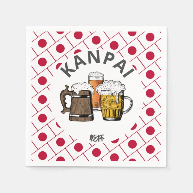Servilleta De Papel JAPÓN Kanpai 乾 杯 gran papel de cerveza japonés (Anverso)