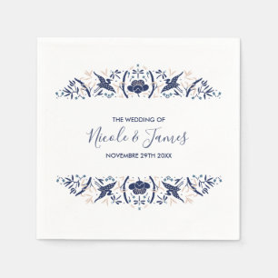 Servilleta De Papel Japonés   Ibis crestado Loto Boda Personalizada