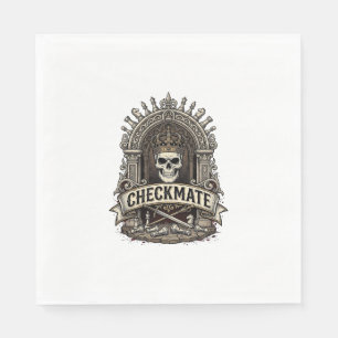 Servilleta De Papel Jaque Mate Rey Calavera Ajedrez Vintage